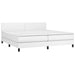 Pat box spring cu saltea, alb, 200x200 cm, piele ecologică - WALTI WALTI