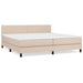Pat continental cu saltea, cappuccino, 200x200 cm, piele eco - WALTI WALTI