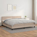 Pat continental cu saltea, cappuccino, 200x200 cm, piele eco - WALTI WALTI