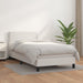 Pat box spring cu saltea, alb, 100x200 cm, piele ecologică - WALTI WALTI