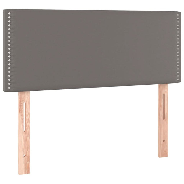 Pat box spring cu saltea, gri, 120x200 cm, piele ecologică - WALTI WALTI
