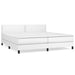 Pat box spring cu saltea, alb, 200x200 cm, piele ecologică - WALTI WALTI