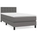Pat box spring cu saltea, gri, 80x200 cm, piele ecologică - WALTI WALTI