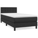 Pat box spring cu saltea, negru, 90x190 cm, piele ecologică - WALTI WALTI