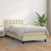 Pat box spring cu saltea, crem, 90x200 cm, piele ecologică - WALTI WALTI