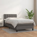 Pat box spring cu saltea, gri, 90x200 cm, piele ecologică - WALTI WALTI