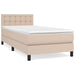 Pat box spring cu saltea, cappuccino, 90x200 cm piele ecologică - WALTI WALTI