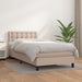 Pat box spring cu saltea, cappuccino, 90x200 cm piele ecologică - WALTI WALTI