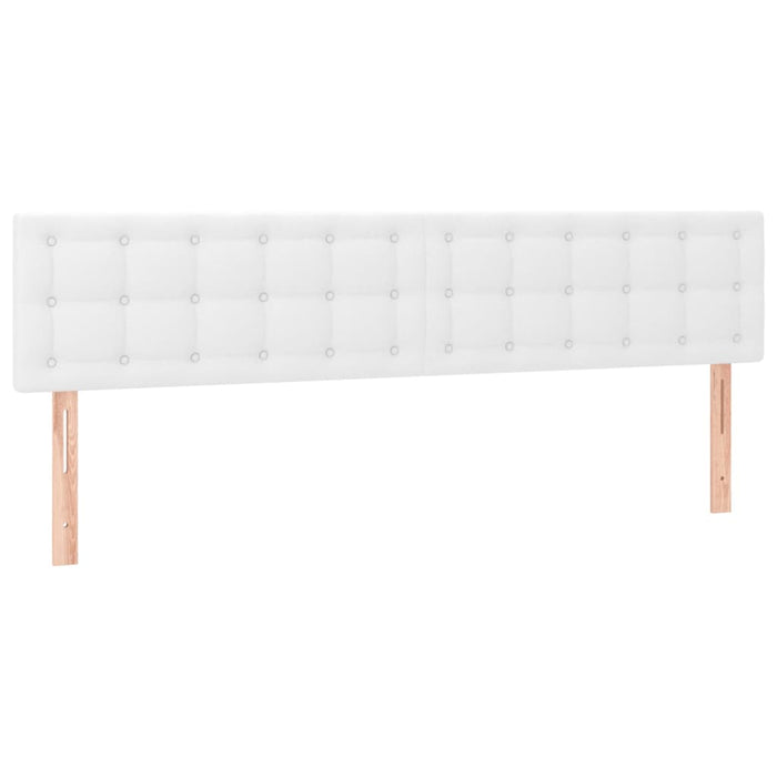 Pat box spring cu saltea, alb, 160x200 cm, piele ecologică - WALTI WALTI