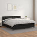 Pat box spring cu saltea, negru, 180x200 cm, piele ecologică - WALTI WALTI