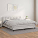 Pat box spring cu saltea, alb, 180x200 cm, piele ecologică - WALTI WALTI