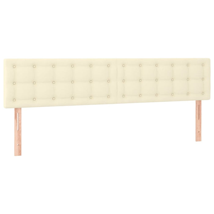 Pat box spring cu saltea, crem, 180x200 cm, piele ecologică - WALTI WALTI