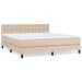 Pat box spring cu saltea, cappuccino, 180x200cm piele ecologică - WALTI WALTI