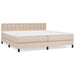 Pat continental cu saltea, cappuccino, 200x200 cm, piele eco - WALTI WALTI