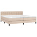 Pat continental cu saltea, cappuccino, 200x200 cm, piele eco - WALTI WALTI