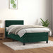 Pat box spring cu saltea, verde închis, 80x200 cm, catifea - WALTI WALTI