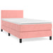 Pat box spring cu saltea, roz, 80x200 cm, catifea - WALTI WALTI