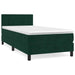 Pat box spring cu saltea, verde închis, 90x190 cm, catifea - WALTI WALTI