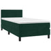 Pat box spring cu saltea, verde închis, 90x190 cm, catifea - WALTI WALTI