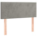 Pat box spring cu saltea, gri deschis, 90x200 cm, catifea - WALTI WALTI