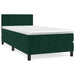 Pat box spring cu saltea, verde închis, 90x200 cm, catifea - WALTI WALTI