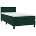 Pat box spring cu saltea, verde închis, 90x200 cm, catifea - WALTI WALTI