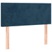 Pat box spring cu saltea, albastru închis, 90x200 cm, catifea - WALTI WALTI