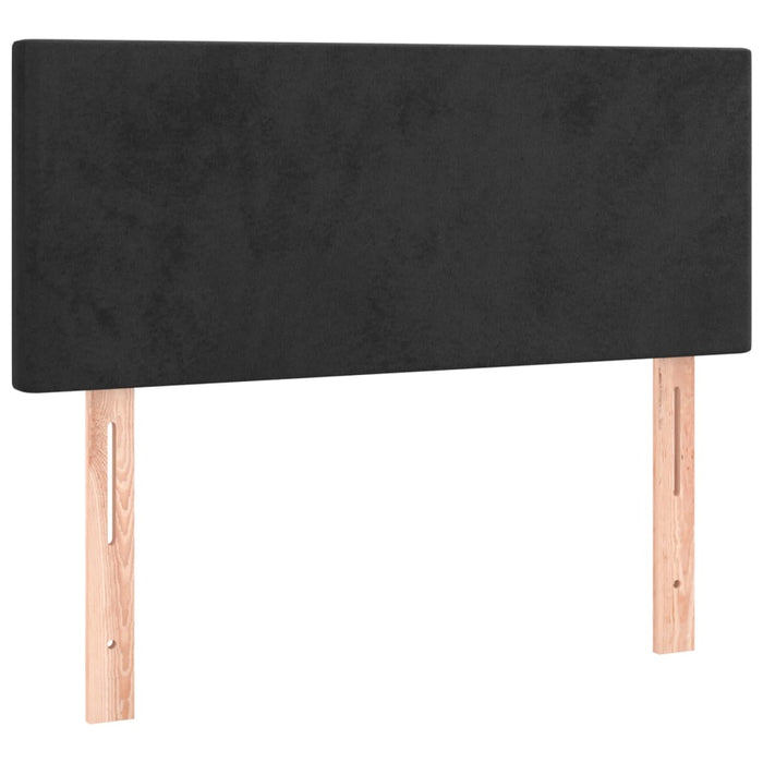 Pat box spring cu saltea, negru, 100x200 cm, catifea - WALTI WALTI