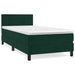 Pat box spring cu saltea, verde închis, 100x200 cm, catifea - WALTI WALTI