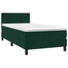 Pat box spring cu saltea, verde închis, 100x200 cm, catifea - WALTI WALTI