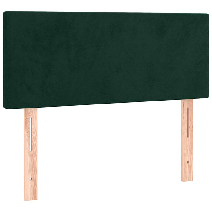 Pat box spring cu saltea, verde închis, 100x200 cm, catifea - WALTI WALTI