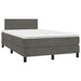 Pat box spring cu saltea, gri închis, 120x200 cm, catifea - WALTI WALTI