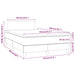 Pat box spring cu saltea, gri închis, 120x200 cm, catifea - WALTI WALTI