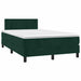 Pat box spring cu saltea, verde închis, 120x200 cm, catifea - WALTI WALTI