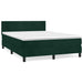 Pat box spring cu saltea, verde închis, 140x190 cm, catifea - WALTI WALTI