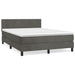 Pat box spring cu saltea, gri închis, 140x200 cm, catifea - WALTI WALTI