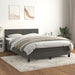 Pat box spring cu saltea, gri închis, 140x200 cm, catifea - WALTI WALTI