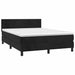 Pat box spring cu saltea, negru, 140x200 cm, catifea - WALTI WALTI