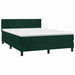 Pat box spring cu saltea, verde închis, 140x200 cm, catifea - WALTI WALTI