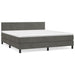 Pat box spring cu saltea, gri închis, 160x200 cm, catifea - WALTI WALTI