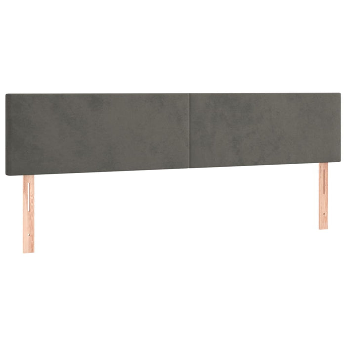 Pat box spring cu saltea, gri închis, 160x200 cm, catifea - WALTI WALTI