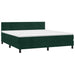Pat box spring cu saltea, verde închis, 160x200 cm, catifea - WALTI WALTI