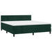 Pat box spring cu saltea, verde închis, 180x200 cm, catifea - WALTI WALTI