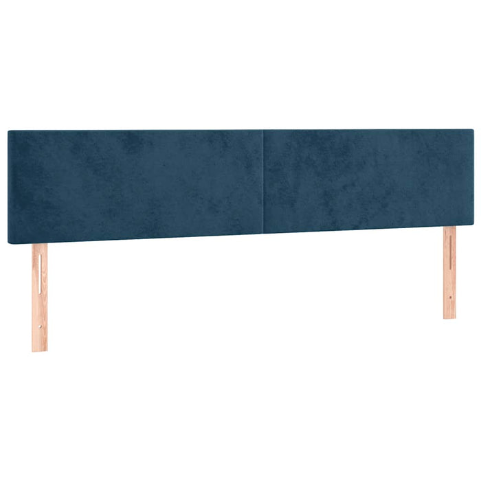 Pat box spring cu saltea, albastru închis, 180x200 cm, catifea - WALTI WALTI