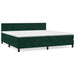 Pat box spring cu saltea, verde închis, 200x200 cm, catifea - WALTI WALTI