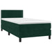 Pat box spring cu saltea, verde închis, 80x200 cm, catifea - WALTI WALTI