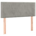 Pat box spring cu saltea, gri deschis, 90x190 cm, catifea - WALTI WALTI