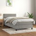 Pat box spring cu saltea, gri deschis, 90x200 cm, catifea - WALTI WALTI