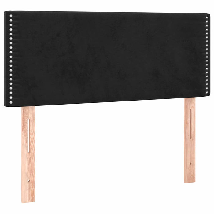 Pat box spring cu saltea, negru, 100x200 cm, catifea - WALTI WALTI