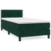 Pat box spring cu saltea, verde închis, 100x200 cm, catifea - WALTI WALTI